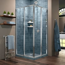 DreamLine Cornerview 34 1/2 in. D x 34 1/2 in. W x 72 in. H Framed Sliding Shower Enclosure in Chrome
