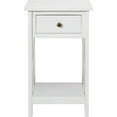thumbnail image 2 of eHemco X-Side Rathe Nightstand End Table Side Table with Drawer and Storage Shelf, White, 2 of 4