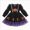 Black, variant on WXFAZCVU Girls Dress Halloween Pumpkin Pattern Dress Long Sleeve Purple Dress Party Gown Size 4-5 Years
