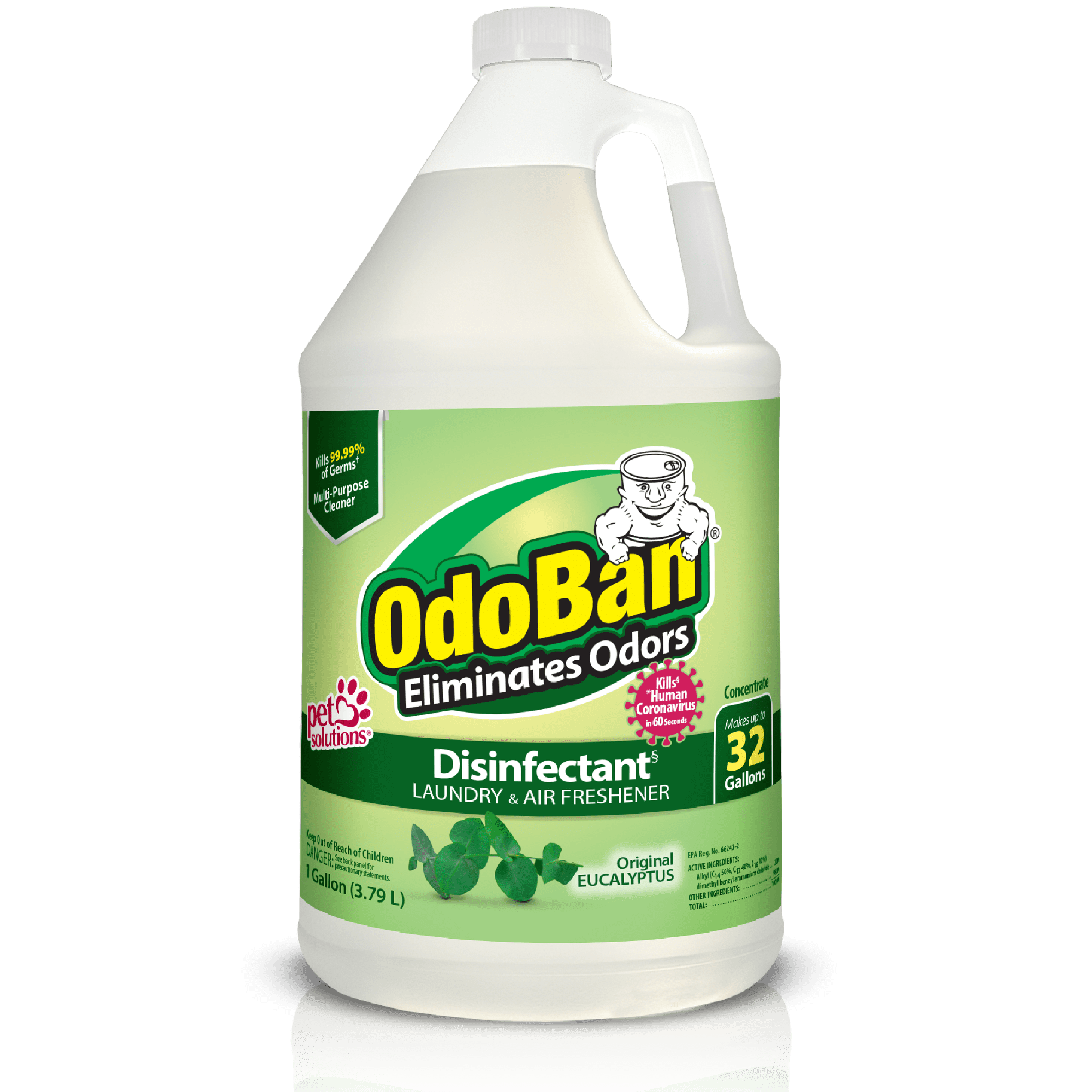 OdoBan Disinfectant Cleaner and Odor Eliminator Concentrate, Original Eucalyptus Scent, 1 gal