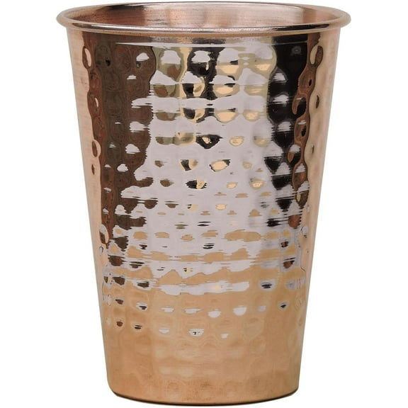 HealthGoodsIn -Hammered Pure Copper Tumbler (550ml) - Lacquer-Free, Unlined for Ayurveda