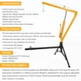 thumbnail image 5 of EastVita Hydraulic Hitch-Mount Truck Crane Professional 2-Inch Hitch Receiver, 3 Adjustable Capacities: 500 lbs, 750lbs, 1000 lbs(MAX) Yellow, 5 of 6