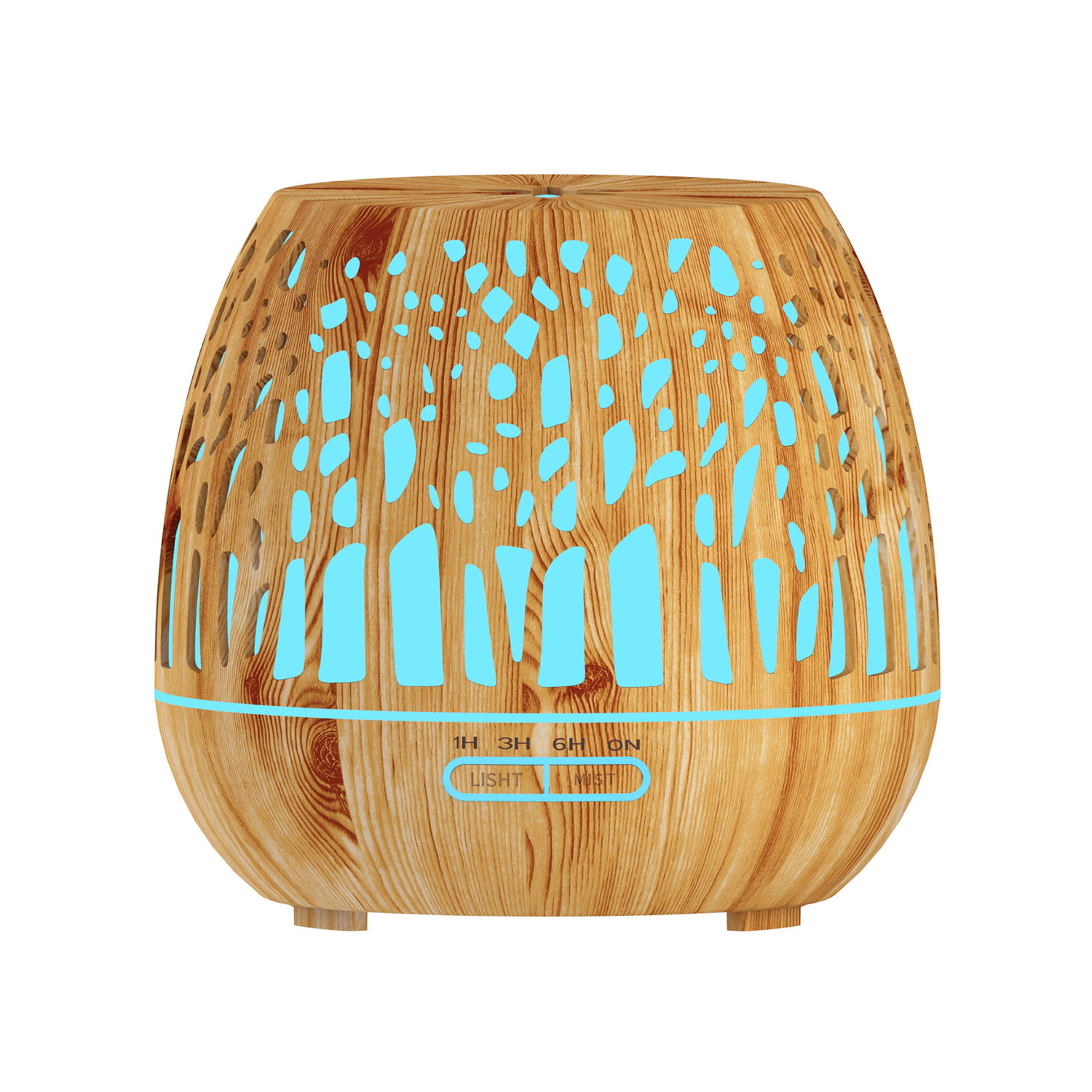 Essential Oils Diffuser 400ml Humidifier Air Purifiers Room Humidifier with 7 Colour Changing LED Lights USB Wood Grain Humidifier for Office Home Bedroom Yoga Spa 