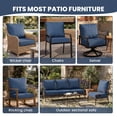 thumbnail image 6 of SLSY Set of 2 Outdoor Chair Cushion,6" Thick Patio Seat Cushion,28D High Density Sponge Cushions,Waterproof & Fade Resistant Patio Furniture Cushions for Wicker Chair,Bench Swing, 6 of 10