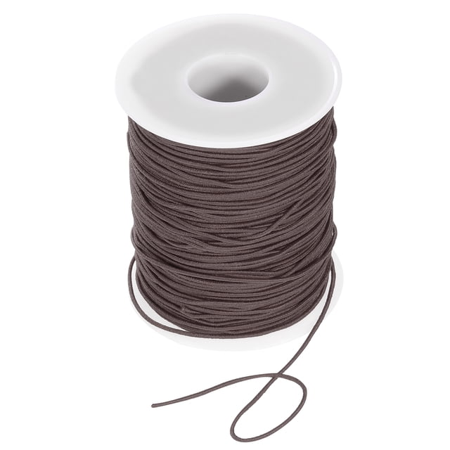 Unique Bargains 0.8mm 109 Yards Elastic String Cord Elastic Thread Beading String Cord, Brown