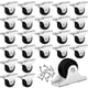 thumbnail image 1 of Ruedas Pequeñas, Rígidas, No Giratorias, Fijas, con Placa Superior de Metal para Muebles, Pequeños Electrodomésticos con Tornillos, 24 Piezas, 1 of 5