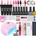 thumbnail image 3 of Juego de uñas acrílicas con lámpara LED, secador de esmalte de uñas de Gel UV, herramientas de Arte de manicura, juego de taladro de Base superior, 3 of 4