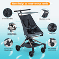 thumbnail image 6 of CazToi Lightweight Compact One-Hand Fold Stroller Adjustable Canopy Travel Black, 6 of 7