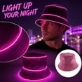 thumbnail image 5 of LED Light Up Bucket Hat Glowing Fisherman Hat Neon Party Hat For Festival Rave Concert Night Club Costume, Battery Not Included One Size, 5 of 10