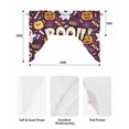 thumbnail image 5 of Purple Halloween Swag Valances for Windows, Small Curtains Drapes, Cute Ghost Pumpkin Skull Bat Wizard Hat Kitchen Window Curtains Over Sink Window Treatment Valance for Bedroom/Bathroom 56"x36", 5 of 5