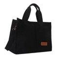 thumbnail image 1 of Bolso de hombro de pana para mujer, bandolera casual para mujer, simple para el trabajo (negro) Tmvgtek Para Estrenar, 1 of 9