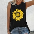 thumbnail image 2 of HCYSFG Women Sunflower Butterfly Tank Casual Loose Fit Round Neck Sleeveless Top Classic Graphic Summer Beach Holiday Wear T-Shirt Tee, 2 of 5