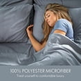 thumbnail image 4 of ClevaHome 6-Piece Queen Luxury Bed Sheet Set - Soft, Wrinkle & Fade Resistant Microfiber Bedding with 14" Deep Pocket & Embroidery, Quarry, 4 of 9