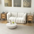 thumbnail image 2 of Costway 2Pcs Rattan Nightstand with 2 Drawers Solid Wood Legs Compact Wood Coffee Table, 2 of 10