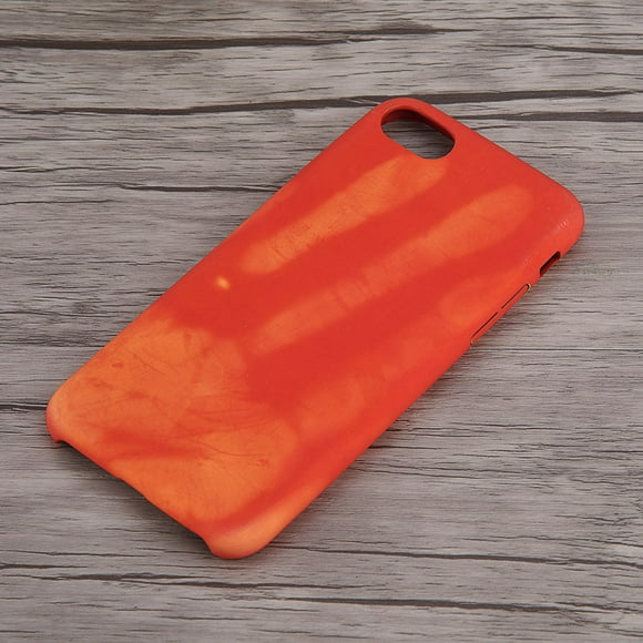 ZOUSSIQI Heat Thermal Sensor Discoloration Soft PU Phone Case Cover Skin for iPhone 7 Red EL225#21283