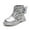 Silver, variant on Toddler Girl Booties Girls Work Boots Heeled Ankle Boots Casual Ankle Boots Girls Ankle Boots Brown 3.5 Y-4 Y
