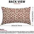 thumbnail image 4 of Burnt Orange Cream Pillow Covers 12x20 Set of 2 Boho Design Polka Dot Throw Pillows Modern Brush Strokes Print Decorative Outdoor Pillowcase Lumbar Cushion Cover Linen Pillow Case for Sofa Couch Bed, 4 of 6