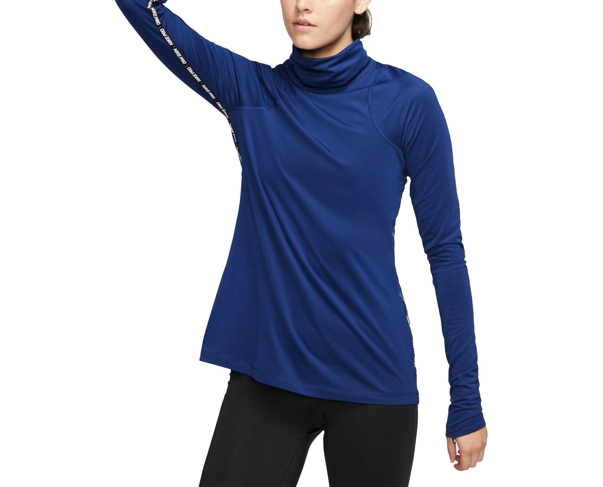 voorzien Hiel Afstoten Nike Pro Warm Women's Metallic Long Sleeve Top - Walmart.com