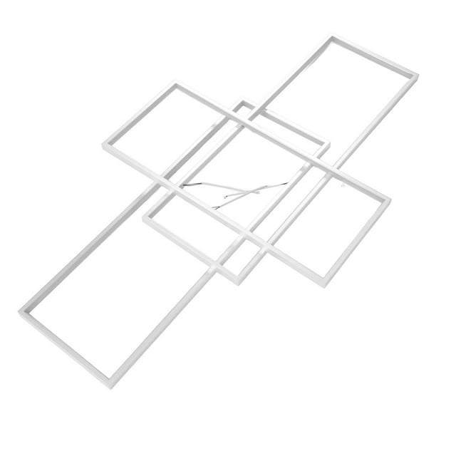 LED Ceiling Light, 3 Layer Rectangular Flush Mount Lighting Fixture Ceiling Lamp Practical Dimmable Modern LED Ceiling Light with Remote for Bedroom Living Room