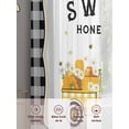 thumbnail image 6 of Sweet Honey Bee Sheer Curtains 96 Inch Long 2 Panels, Yellow Plaid Truck Daisy Flower Honey Farm Light Filtering Rod Pocket Curtains, Sheer Voile Drapes for Living Room Bedroom, 52"x96", 6 of 8