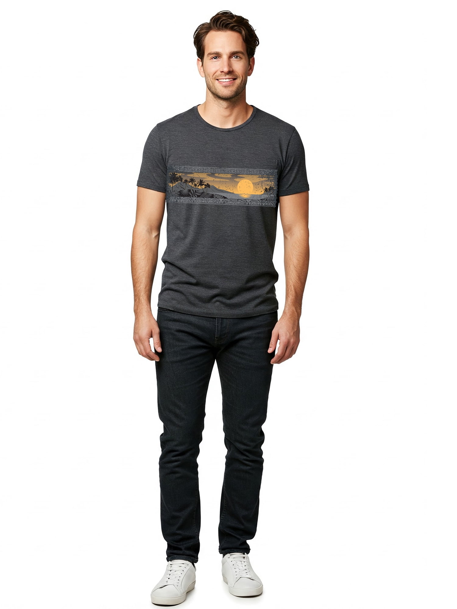 Pipeline Men's Father’s Day Tropical Breeze Print Short Sleeve Cotton Crew Neck T-shirt
