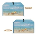 thumbnail image 4 of TSOVTHRID Starfish Beach Seaside Print Microwave Oven Dust Cover Decorative Air Fryer Toaster Oven Cover Countertop Microwave Protector for Indoor Kitchen Decor, 18.25"W x 14.5"D x 11"H, S, 4 of 7