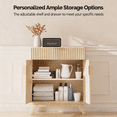 thumbnail image 2 of Ktaxon Modern Bathroom Cabinet with 2 Doors & Drawer, Storage Pantry with Adjustable Shelf Bathroom Floor Cupboard Wooden Freestanding for Washing Room, 2 of 7
