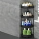 thumbnail image 5 of Xihbxyly Estante de Esquina para Baño, Organizador Desmontable de 4 Niveles, Ruedas, Drenaje Eficiente, Diseño Compacto, Solución de Almacenamiento para Baño, 85 X 36 Cm, Color Blanco y Negro., 5 of 6