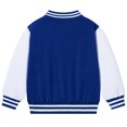 thumbnail image 5 of Aideaone Kids Baseball Jackets Boys Button up Toddler School Varsity Uniform Casual Sport Coat for Toddler Boy 3-6T, 5 of 7