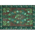 thumbnail image 1 of Ahgly Company Indoor Rectangle Persian Turquoise Blue Traditional Area Rugs, 6' x 9', 1 of 4