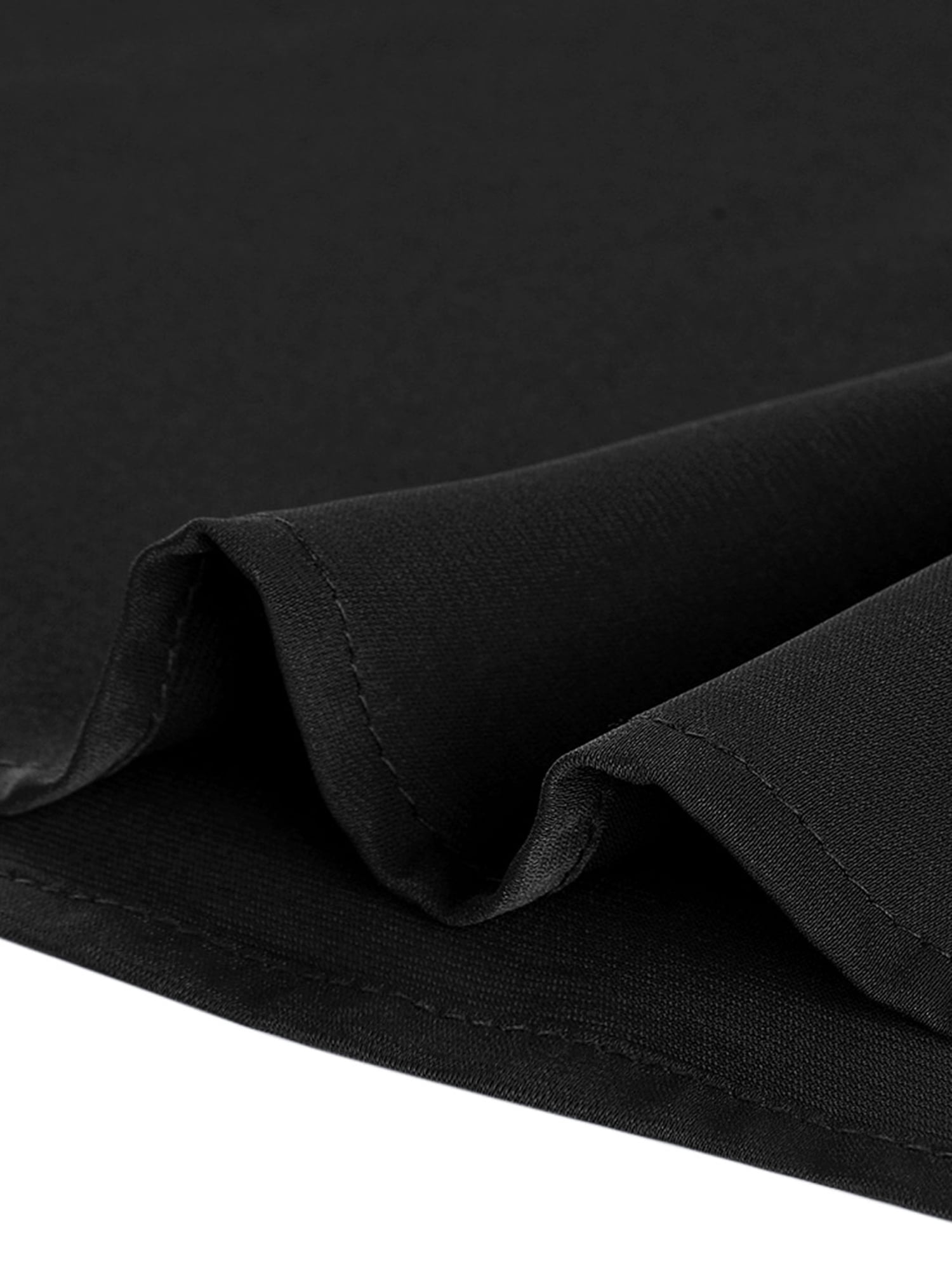 DARING DIVA Women's Stand Collar Long Sleeve Office Blouse M Black