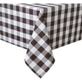 thumbnail image 1 of Checkered Tablecloth Rectangle - Stain Resistant, Waterproof and Washable Table Cloth Gingham for Outdoor Picnic, Holiday Dinner, 60 x 120 Inch, Coffee and White, 1 of 6