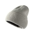 thumbnail image 2 of Dyfzdhu Women Fashion Casual Woolen Hat Solid Warm Outdoor Knitted Silver, 2 of 2