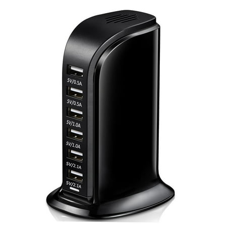 Service Port Retrofit Adapter - 30W 6 Ports USB Hub Charger 6A Rapid Charging Station Desktop Powered Adapter Travel Hub for Tablet Phone