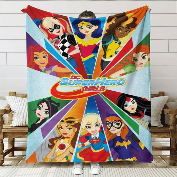 Super Hero Girl Throw Blanket Gifts for Fans Lover Girls Boys Women Present Hoodie Him Bed 60"x80"