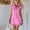 *Hot Pink, variant on ClodeEU Women's Collared Sleeveless Button Front Mini Shirt Dress, Casual Sundress with Ruff Tirm Army Green,Women's Plus L