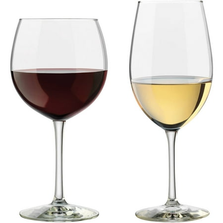 Libbey Vineyard Assorted Clear Wine Glasses, Set of