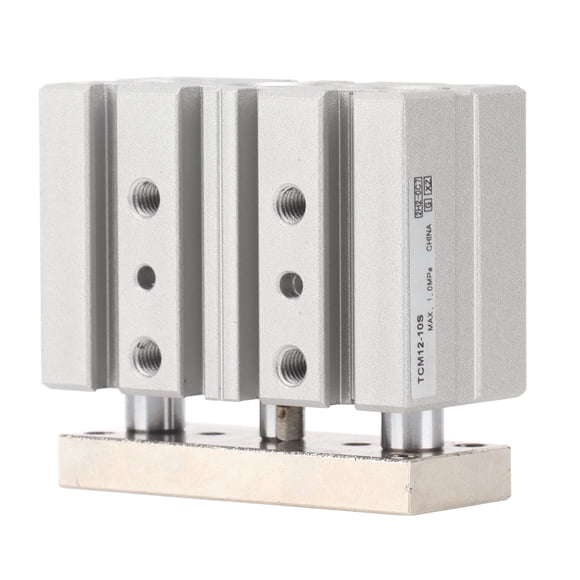 Vérin pneumatique pneumatique 3 tiges de piston 3 arbres Double Action 0.15‑1.0Mpa TCM12 10S accessoire vérin pneumatique