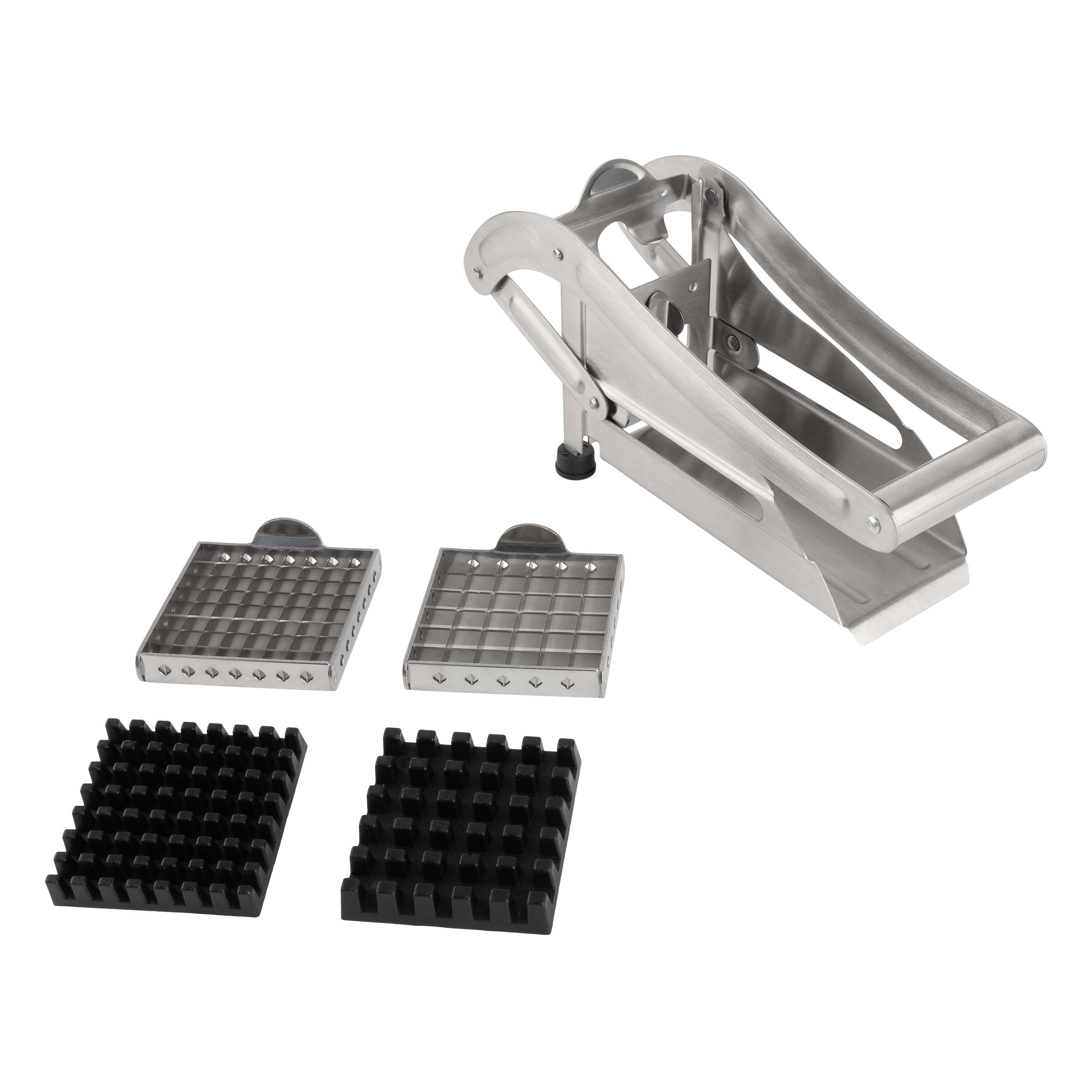 Classic Cuisine French Fry Cutter - Potato Cutter with Two Blades and Non-Slip Suction Cups