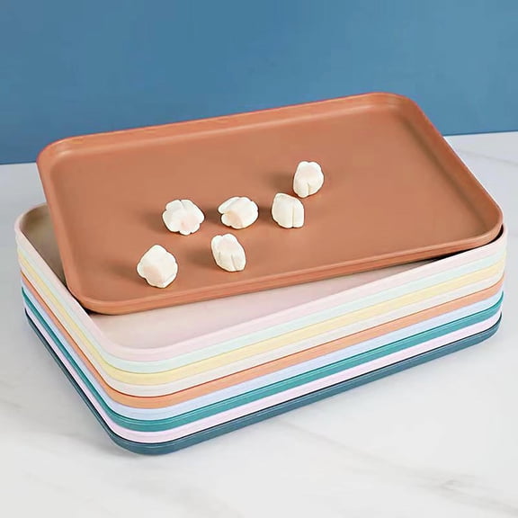 Queroig Storage Tray Stackable Modern Simple Style Cup Holding Vegetable Fruit Plates for Home