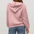 thumbnail image 6 of SuTry Women's Quilted Jacket, Zip Up Hooded Drawstring Long Sleeve Coat, Waffle Textured Relaxed Fit Outerwear, Everyday Casual Versatile Winter Layer, 6 of 7
