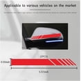 thumbnail image 2 of Yazoeia 2PCS Car Rear View Mirror Stickers, Waterproof Auto Side Rearview Mirrors Decal Stripes, Universal Anti-Collision Striped Automotive Warning Stripes for Most Vehicles (Red) CJC912-114717, 2 of 6