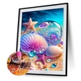 thumbnail image 2 of Pintura de diamante 5D DIY Taladro cuadrado completo Playa Estrella de mar Decoración Arte Artesanía FLhrweasw Nuevo, 2 of 9
