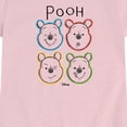 thumbnail image 2 of Winnie the Pooh - Colorful Faces - Toddler Girls Fitted Short Sleeve T-Shirt, 2 of 4