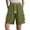 Army Green, variant on Maean Womens Summer Shorts Knee Length Wide Leg Long Shorts Casual Drawstring Lounge Short with Pockets