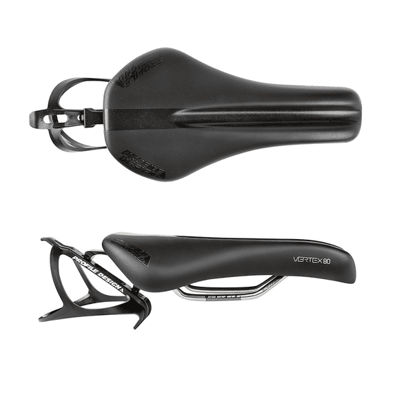 Profile Design Vertex 80 Solid Saddle Ti Rails Black 135mm x 60mm
