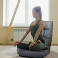 thumbnail image 2 of Giantex Chaise Longue de Sol Pliable, Chaise de Jeu avec Appui-Tête Réglable à 5 Positions et Dossier Réglable à 4 Positions, Sofa Inclinable Paresseux d'Intérieur, Gris, 2 of 8