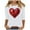 White, variant on ZHYou Womens T-Shirts Valentine's Day V-Neck Valentine's Day Printed 3/4 Sleeve Loose Fit Casual Soft Spring Summer Shirts,Pink,3XL