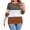 Leopard Color-block, variant on Weardear Plus Size Sweaters for Women Long Sleeve Crew Neck Fall Pullover Sweater