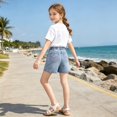 thumbnail image 4 of LWNYDPLSD Teens Girls Denim Shorts Baggy High Waist Denim Shorts for Big Kids Y2k Distressed Jorts Tween Fashion Casual Jeans Summer Clothes, 4 of 9